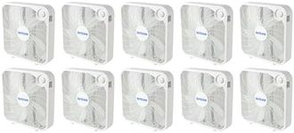 Hurricane 10 Pack Floor Box Fan Classic Series with 3 Speed Settings, 20 Inch