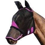 WeatherBeeta ComFiTec Durable Mesh Mask with Ears & Nose - Black/Purple - Full