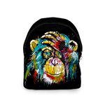 NCTCITY Backpack Schoolbag Daypack Gift Merchandise Laptop Bag College Bookbag Travel Hiking Emoji Gorilla Chimpanzee 3D Print Canvas Bag for Men Women Boys Girls