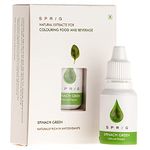 Sprig Natural Extracts for Colouring Food and Beverage | Made from Real Spinach Leaves| Fresh Green Colour | Plant-based Natural Food Colour | Edible| Use for Baking, Add color to Cake Icing, Pastries, Sweets, Gravy | Vegan | No Chemical additives | 15 ml