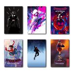 Waltractive Marvel Spider-Man Collection, Set of 6 Posters for Wall and Living, Bed and Kids Room Decor (Spider-Verse)