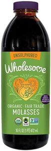 Wholesome Sweeteners Organic Blackstrap Molasses, Unsulphured (Pack of 4)