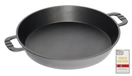 AMT Gastroguss Klaus grillt large space grill pan for garden and grill, diameter 50 cm, 7 cm high, cast aluminium with Lotan® non-stick finish, design undivided without bridge, AMZN-KG-750