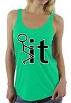 Awkwardstyles Women's F*ck It Sayings Racerback tank tops + Bookmark 2XL Envy