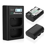 Powerextra LP-E6 LP-E6N Battery and Dual Battery Charger Compatible with Canon 5D Mark IV / 5D Mark III / 5D Mark II / 6D Mark II / 7D Mark II /5DS / 5DS R / 6D / 7D / 90D / 80D / 70D / 60D / 60Da