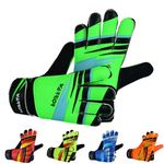 Warrior Gears Goalkeeper Gloves Kids, Football Goal Keepers Gloves for Kids, Goalie Gloves Kids with Double Wrist Protection, Kids Junior Goalkeeper Gloves - Green, 4 - For 7-9 Years Kids