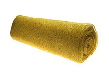 3A Featuretail Abaca Jute Fiber Roll for Bouquet Wrapping, Gift Wrapping, Bags, Basket Making and Crafts (18Inch x 10Ft, Color: Yellow)