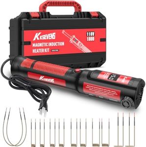 Induction Heater Bolt Removal,1800W 110V Handheld Magnetic Induction Heater Tool with 12 Coils for Rusty Screw Removing,Red
