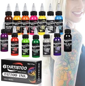 GTARTISTOO Ink Professional 1oz(14 Colors 30ml) Vegan-Friendly Pigment Ink Supplies Ink