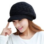 Alexvyan Men's And Women's Fur Hat (Pack Of 1) (Cap Byke-1_Black_Free Size)