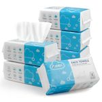 AlDEA Disposable Face Towels-600Ct, Biodegradable Clean Facial Towels, Clean Facial Wipes for Sensitive Skin, Facial Towels for Makeup Removing, Facial Cleansing, Travel, Gifts, Dry Wipes Face Cloths