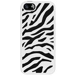 Amzer AMZ95117 Silicone Polycarbonate Dual Layer Zebra Hybrid Case for Apple iPhone 5, iPhone 5S, iPhone SE - White/Black