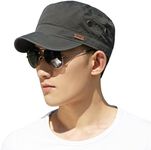 Comhats Unisex Mens Cotton Army Caps Military Hats Baseball Sun Hat Trucker Cadet Combat Cap for Men 61-63CM Green