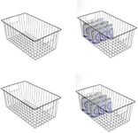 16inch Upright Freezer Organizer Baskets for 13-14,16-21 cu.ft Standup Freezer, Settle freezer chaos and reduce food waste effectively, Durable, Fully Use Space, Improve Air Circulate, Black, Pack 4