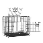 Emily Pets Pet Folding Cage Medium Pet Cage Collapsible Dog Crate with Toilet Suitable for Dog Cat Rabbit Indoor Ourdoor 24 INCH