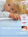 Hippychick Cotton Fitted Mattress Protector, 100 Percent Waterproof, Anti Allergy, Machine Washable, 100 Percent Pure Brushed Cotton, White, 90 x 190 cm, Fits Single Bed