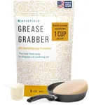 Grease Grabber Oil Solidifier Powder - Waste Cooking Oil Powder Solidifies Your Pan Grease - Quick Acting Oil Hardening Powder - Cooking Oil Solidifier for Easy Cleanup - Oil Powder for Grease - 8 oz