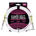 Ernie Ball Ernieball 6049 10' Straight/Angle Instrument Cable - White