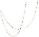 AOBOCO Glasses Chain for Women Sterling Silver, Sunglass Holder Eye-glasses Accessory Chains (Rose Gold Ball Chain)