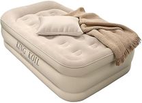 King Koil Luxury Twin Air Mattress with Built-in High Speed Pump for Camping, Home & Guests - Twin Size Double High Airbed Luxury Inflatable Blow Up Mattress Waterproof