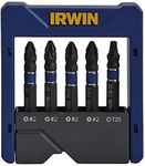 IRWIN 1923433 Impact Screwdriver Pocket Bit PZ/PH/TX (Set of 5)