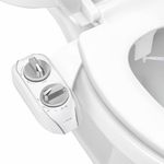 LUXE Bidet NEO 120 Plus – Next-Generation Bidet Toilet Seat Attachment with Innovative EZ-Lift Hinges and 360° Self-Cleaning Mode (Chrome)