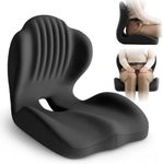 Memory Foam Cushion for Office Chair - Ergonomic L-Shaped Car Seat Cushion and Lumbar Support for Back Pain Relief Sciatica & Hip & Coccyx Pain Relief for Long Sitting Office Workers, Car Drivers