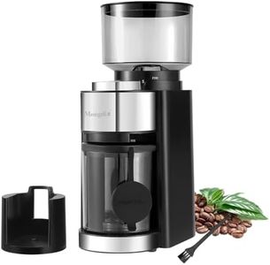 Mongdio Electric Burr Coffee Grinder with 25 Grind Settings Coffee Bean Grinder, For Espresso/Drip/Brew/Cold Brew/French Press and for Home Use, Black