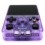 Retrotech R36S Handheld Video Game Console with Build-in 15000 Games (Purple Transparent)