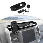 CheroCar for RAM Dash Mount Phone Holder Stoage Tray Phone Mount Organizer Compatible with 2018-2023 Dodge Ram 1500 2500 3500,Don't fit for The Ram with The 12-inch Screen,Black-F