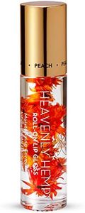 Blossom Lip Gloss, Scented Roll on Lip Gloss, Flower Lip Gloss, Clear High Shine Lip Oil, Infused with Real Flowers, Made in USA, 0.20oz, Peach Hemp