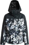 Roxy Women's Jetty Block Snow Jacket with DryFlight Technology (Small, True Black Black Flowers (KVJ1))