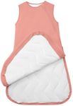 PurComfy Quilted Supersoft Sleep Sack, 2.5 TOG Premium Bamboo Viscose Warm Toddler Sleeping Bag, 2-Way Zipper 2-4T (Coral)