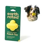 Earth Rated Dog Ball, Interactive Fetch Toy for Small, Medium, and Large Breeds, Comes in Multiple Sizes, Made with Natural Rubber, Perfect for Indoor and Outdoor Use, Medium, Yellow
