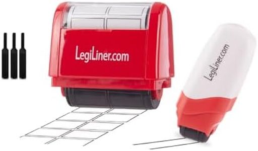 LEGILINER Set of 2: one Double 3/4" Boxes and one 3/8" Double line and a Free Ink Refill