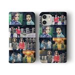 Tirita Personalised Custom Photo Wallet Flip Phone Case Compatible with iPhone 5 / 5s / SE 2016 - [05- Six Photos Collage]