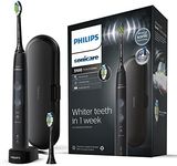 Philips Sonicare ProtectiveClean 5100 Electric Toothbrush, Black, with Travel Case, 3 x Cleaning Modes & 2 x Whitening Brush Head, (UK 2-pin Bathroom Plug) - HX6850/39