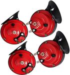 4 Pcs 300DB Super Loud Train Horn for Truck Train Boat Car Air Electric Snail Single Horn, 12v Waterproof Double Horn Raging Sound Raging Sound for Car Motorcycle