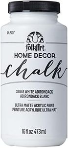 FolkArt Home Decor Chalk Furniture & Craft Paint in Assorted Colors, 16 Ounce, White Adirondack,34846