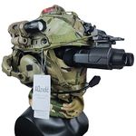 AQ zxdc FAST Tactical Helmet, with Noise Reduction Headset & NVG & Helmet Cover & Face Visor & Goggles & Flashlight & Flashing Light, for Hunting CS Games,BE F