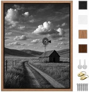 Sunwes Canvas Floater Frame for 1”–1.25”Deep Gallery Wrapped Canvas, Wood-Look Floating Frame Wall Artwork for Oil Paintings, Gallery Bedroom, Living Room, Studio, Made in USA (Light Oak,30x30)