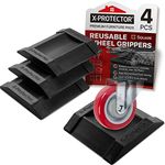 X-PROTECTOR Premium Furniture Cups 4 PCS. Rubber Caster Cups Furniture Coasters - Floor Protectors for All Floors & Wheels. Protect Your Floors & Stop Furniture with Ideal Bed Stoppers! Black