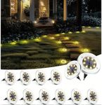 12Pack Solar Ground Lights, 10 LED 