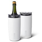 BrüMate Togosa 2-in-1 Wine Chiller Bucket or Champagne Bucket & 100% Leakproof Pitcher | Portable Cooler Fits Most Wine, Champagne, & Liquor Bottles | Perfect Wine Gifts | 49oz (Ice White)