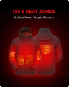 DEWBU Heated Jacket for Men – Black, XL