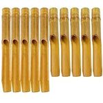 Unomor 10Pcs Bamboo Wind Chime Tubes Japanese Wind Chime Pipes DIY Wood Windchime Parts Replacement for Home Outdoor Garden Hanging Decorations