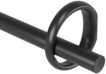 Umbra Curtain Rod for Window, Durable Black Curtain Rod, 42-120 Inches, Black