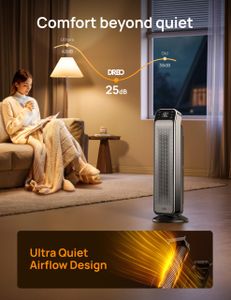 Dreo 25" Electric Space Heater – Portable Tower, Fast Heating