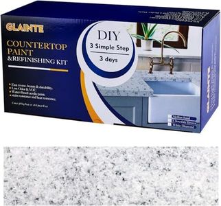 GLAINTE Granite Countertop Paint Kit - White Diamond Counter Top Refinishing Kit for Kitchen Bathroom