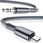 Elebase for iPhone 16 15 Pro Max USB C Aux Cable 1.2M,Type C 3.5mm Jack Adapter Extension Audio Cord for Car Stereo,Headphone,Speaker,Samsung Galaxy S24 S23 S22,Z Flip Fold 5,iPad,Air 4 Mini,Tab S9